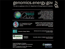 Tablet Screenshot of genomics.energy.gov