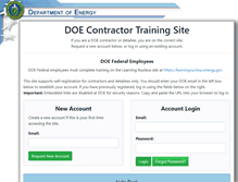 Tablet Screenshot of contractortraining.energy.gov